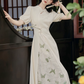 Summer new Chinese retro temperament waist dress improved cheongsam dress R2375