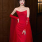 Red mermaid long prom dress, evening dress for women   S6834