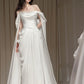 White long evening gown off shoulder birthday party dress   S6833
