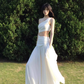 French high-end cool feeling white off-shoulder waist dress seaside holiday super fairy long dress R0208