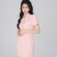 Pink polo knitted dress summer new temperament loose short skirt lace sweet skirt R4177