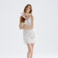 Flower language tipsy floral dress French suspender skirt holiday wear short skirt skirt female summer R3425