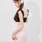 Beautiful dress new summer women's French temperament waist mid-length sleeveless pink skirt R4261