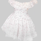 Pure desire style flying sleeves floral dress 2025 sweet waist a-line princess dress R1289