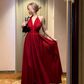 Fairy lace halter neck red dress holiday beach dress deep v backless slit long dress R1740
