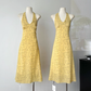 Halter neck dress summer floral slim long dress R1995