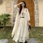 Fairy travel outfit V-neck suspender embroidered long skirt tassel sunscreen cardigan two-piece suit R1728