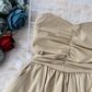 Dress women 2025 new sexy tube top waist off-shoulder solid color mid-length skirt all-match skirt R0367