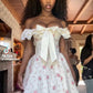 Pink and white one-shoulder bow cute sexy tutu skirt homecoming dress R2487