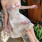 Beautiful printed suspender dress for summer unique and beautiful waist slimming princess dress R4213