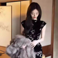Beautiful young cheongsam 2025 new exquisite new Chinese floral dress R1819