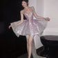 Sparkling suspenders waist puffy skirt princess dress homecoming dress R3639
