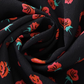 French holiday style long black 2025 new sling floral slim dress R2655