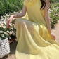Women's ruffled halter neck dress gentle temperament atmosphere small skirt R0814
