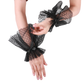 Mesh breathable bow sleeves black small spots sexy lace sun protection sleeves elegant     S6253