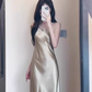 French style lady's suspender dress new summer style high-end exquisite acetate satin banquet dress R0435