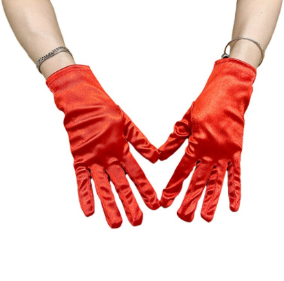 Bridal short satin dress gloves suitable for ladies to attend dinner dance/church/wedding     S6213