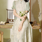 New Chinese style light national style improved cheongsam waist Zen dress R2362