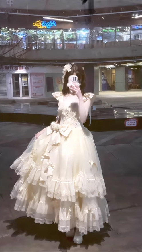 Generated color adult dress lolita dress jsk lolita gorgeous fugitive puffy princess dress R1692