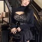 Pure desire design lace suspender tube top 2025 large size puffy skirt suit R1255