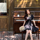 French slim black dress petite high-end waist short skirt for women summer R3826