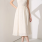 Niche design halter neck dress new summer high-end mid-length French temperament waist skirt R4255