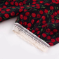 2025 Summer New French Red Cherry Floral Square Neck Short Sleeve Long Dress R0930