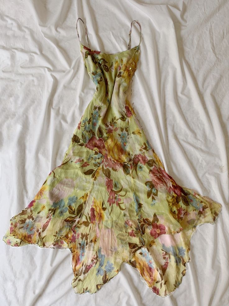 Green retro pattern slim waist irregular skirt homecoming dress R2746