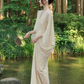 New Chinese style ancient town travel outfit ramie backless dress design photo skirt R1629