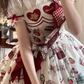Strawberry Heart Lolita Short Sleeve Dress Cute Lolita Princess Dress Cake Tutu Skirt R1691
