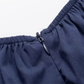 2025 Summer New Blue Square Neck Puff Sleeve Waist Slimming Short A-Line Dress R0944