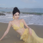 Sexy suspender dress pure desire style clothes super fairy vacation wear backless beach dress R1572
