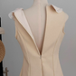 Chanel style baby doll collar dress with slim waist and short skirt R2014