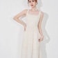 French romantic suspender dress suspender dress new mid-length niche temperament skirt R4379