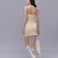 Hot girl solid color slim halter neck suspender dress summer hip-wrapped slim sexy short skirt R3329