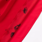 2025 Summer New Red Sexy V-neck Wood Ear Edge Floral Sleeveless Holiday Dress R0905