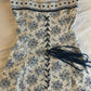 Retro floral tube top sexy slim hip skirt homecoming dress R2609