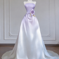 Light pink gradient strapless waist-cinching long ball gown R8256