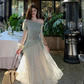 Fairy fake two-piece irregular halter neck short-sleeved T-shirt complete skirt suit R1757