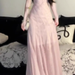 Design pure desire pink vest dress 2025 new seaside vacation gentle temperament slim long skirt R0476