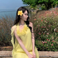 Women's ruffled halter neck dress gentle temperament atmosphere small skirt R0814