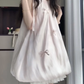 Sweet and fresh sleeveless flower bud dress temperament French A-line skirt for petite R0789