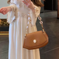 Green v-neck long-sleeved dress, niche style, no-collar retro waist temperament long skirt R0473
