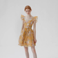 French style sleeveless suspender skirt short skirt floral skirt holiday dress R2771