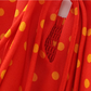 French holiday style long red 2025 new suspender slim polka dot dress R2649