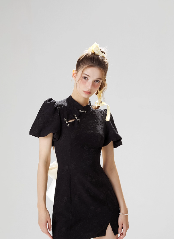 Cheongsam skirt new Chinese style short skirt national style little black skirt dress women summer R3526