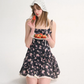 French style skirt short suspender skirt floral dress small flower skirt R2753