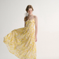 Yellow floral maxi dress suspender dress holiday outfit dress floral dress R2694