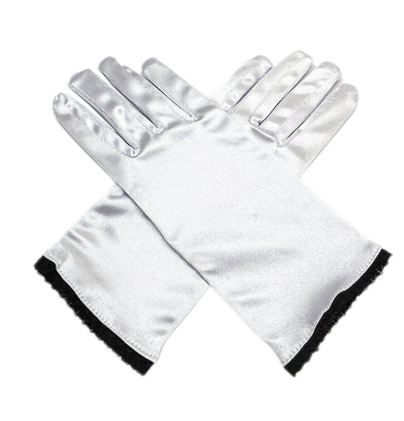 Short Satin Gloves Wrist Length Dress Gloves for Wedding Opera Party Elastic Gloves     S6223