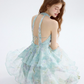 Floral dress halter neck suspender skirt short skirt vacation wear skirt women summer R3453